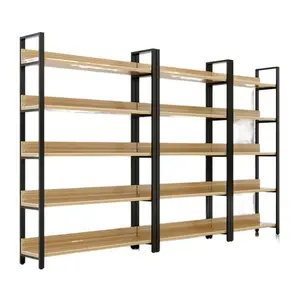 2021 new design modern Multi-layer optional display racks vertical wall industrial luxury office bookshelf With baffle