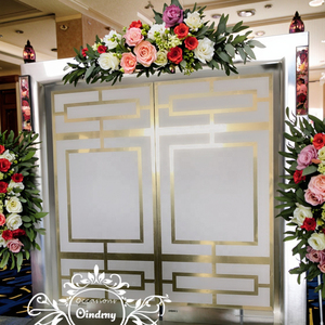 <strong>Golden</strong> Wedding <strong>Panel</strong> Backdrop Made by Occasions Furniture Decorations Wall - Product Image 2