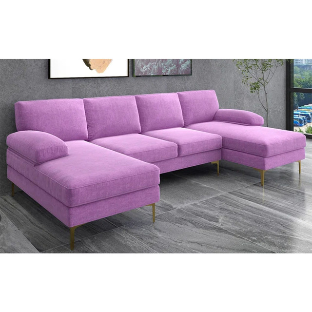 European Style Corner Modern Design bar Big Chenille Sectional Sofa U Shape Sofa for Living Room