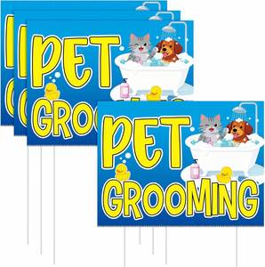 Eco Friendly Yard Sign Recyclable Hollow Plastic Sheet <b>Custom</b> Print for Outdoor Lawn Pet Shop Grooming Signage Board - Product Image 2
