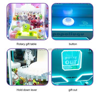 Kit de jeu de grue à monnayeur pour jeux d'arcade de parc d'attractions, avec pince en plastique et verre trempé, pour la distribution de jouets et de cadeaux, version anglaise