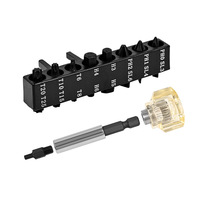 Kit de 16 mini-tournevis portables de poche avec embouts magnétiques pour espaces étroits, outil de réparation de précision avec étui rigide
