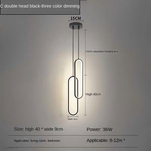 Lámpara Colgante Moderna de Cristal Ovalado Dorado, Estilo Nórdico Minimalista, LED Regulable, Marco de Hierro, para Sala de Estar, Dormitorio, Comedor, Restaurante, Bar - Product Image 5