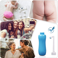 Bouteille de bidet portable écologique bleue de 450 ml, vaporisateur manuel pour toilettes, en plastique durable, pour femmes et bébés