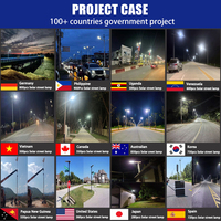 Farola Solar Inteligente de 300W, IP67 Impermeable, Control Remoto, Sensor de Anochecer al Amanecer, Lámpara LED para Exteriores, Certificación CE RoHS, Garantía de 5 Años