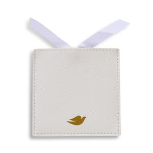 Espejo Cosmético Cuadrado de Acero Inoxidable Irrompible con Logotipo, en Oferta - Product Image 1