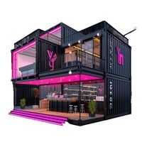 Maisons conteneurs : lieux populaires pour les influenceurs, boutiques de bubble tea et de café, designs de conteneurs, conteneurs mobiles, structure en acier