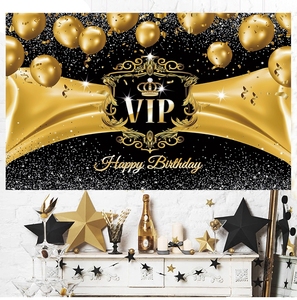 <span class=keywords><strong>Buon</strong></span> <span class=keywords><strong>compleanno</strong></span> sfondo Royal Crown Prince Gold Glitter Photo Background tenda dorata personalizza nome forniture per la decorazione della festa - Product Image 5