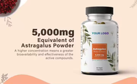 Kapsul Ekstrak Akar Astragalus Herbal Organik OLLI Pasokan Pabrik Suplemen Nutrisi untuk Dukungan Kekebalan Tubuh Dewasa