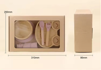Vaisselle pour tout-petits, assiette en silicone de qualité alimentaire sans BPA, design bambou, personnalisable, pour enfants