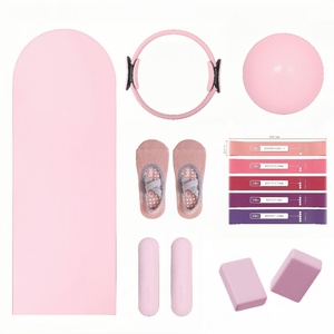 Original Factory Pilates Set with Ring Yoga Mat Ball Resistance Bands Slider Magic Circle Ankle Weights Pilates Accessories Kit - Product Image 1