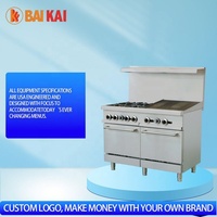 Barbecue au gaz commercial Core Pro 4 brûleurs 24 pouces en acier inoxydable certifié ETL CE, four statique 256 000 BTU