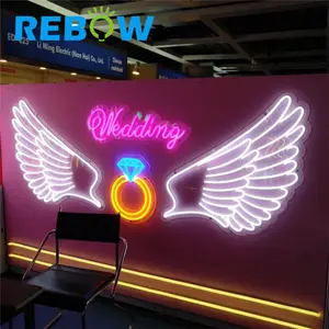 Rebow Patroon Brief Bereiken China Autoriteit Gratis Ontwerp Neon Teken Voor Kantoor Faux Mobiel Neon Sign