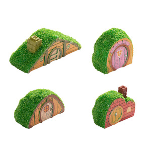 Casas de musgo en miniatura, adornos de jardín de resina, decoración de escritorio para interiores y exteriores, forma irregular, independientes - Product Image 1