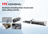 Découpeuse laser à fibre CNC Raycus HN-6023SN3 à structure fermée avec fonction de découpe de rainures, prenant en charge la découpe de rainures de 45 pouces