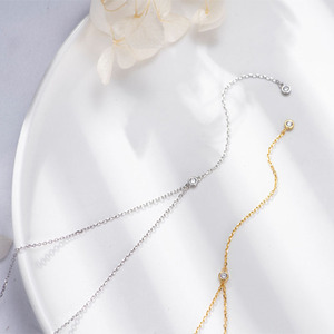 <span class=keywords><strong>Collana</strong></span> a catena rotonda con nappe lunghe in <span class=keywords><strong>argento</strong></span> Sterling 925 originale per gioielli da donna per feste di matrimonio - Product Image 6