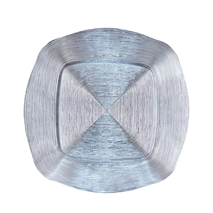 Piatto Decorativo <span class=keywords><strong>Quadrato</strong></span> in Vetro all'Ingrosso, Piatto da Cena di Lusso in Vetro per Arredamento Casa, Eventi e Cucina - Vendita all'Ingrosso - Product Image 1