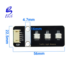Kit électronique de feux de circulation LED 5V rouge vert jaune avec capteur d'intensité lumineuse DIY - Product Image 2