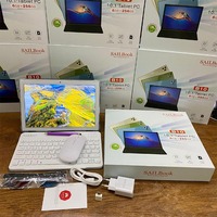 Tablet RAM 6GB ROM 256GB Android 13, PC Tablet 2-in-1 dengan Keyboard Mouse Octa Core prosesor 10.1 inci HD layar IPS 5G Wifi