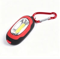 Mini lampe torche LED COB en plastique avec aimant puissant, lampe électronique porte-clés style moderne pour randonnée, escalade, crochet de sac à dos