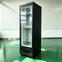 Vitrine réfrigérée commerciale à porte simple pour boissons, idéale pour les commerces de proximité