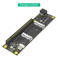Nouvelle version de la carte adaptateur PCI-Express PCIe 5.0 X16 vers double MCIO SFF-1016 pour ordinateur de bureau avec matériau PVC