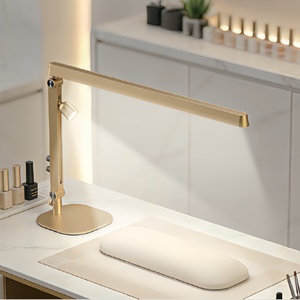 Lámpara LED regulable Diamond Model 48W con luz UV de <span class=keywords><strong>media</strong></span> <span class=keywords><strong>luna</strong></span> giratoria 360 grados, lámpara de pie para salón, equipo de belleza para <span class=keywords><strong>uñas</strong></span> y tatuajes - Product Image 2