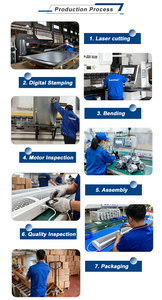 Ventilation murale électrique carrée de 5 pouces (125 mm) en acier inoxydable 304 avec couvercle carré et <span class=keywords><strong>clapet</strong></span> anti-retour pour utilisation en extérieur (salle de sport) - Product Image 6