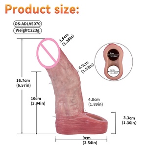 Extensor de Pene OS-ADLV5070 con 10 Modos de Vibración, Funda para el Pene, Retrasa la Eyaculación, Juguete Sexual para Hombres, Funda de Silicona para el Pene - Product Image 6