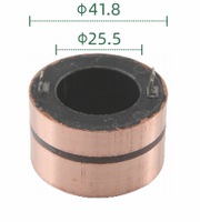 Support de balais de charbons pour anneau collecteur (dimensions : 41.8*25.5 / 24.5*13*9X 2 anneaux), pour assemblages de collecteurs à anneaux.