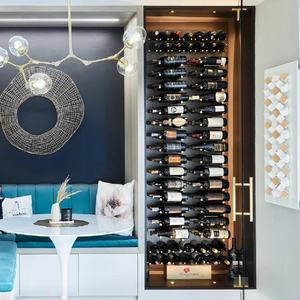 Estante de Vino de Acero Inoxidable de Primera Calidad, Montado en la Pared, con Soporte para Botellas Colgante, Tamaño Personalizado, Almacenamiento para Bodega o Bar en Casa - Product Image 2