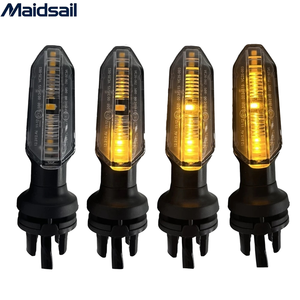 <span class=keywords><strong>Clignotant</strong></span> LED jaune Maildsail pour motos Suzuki, <span class=keywords><strong>Kawasaki</strong></span>, Yamaha – Système de positionnement avant pour mini-motos 12V en métal (3 unités) - Product Image 1