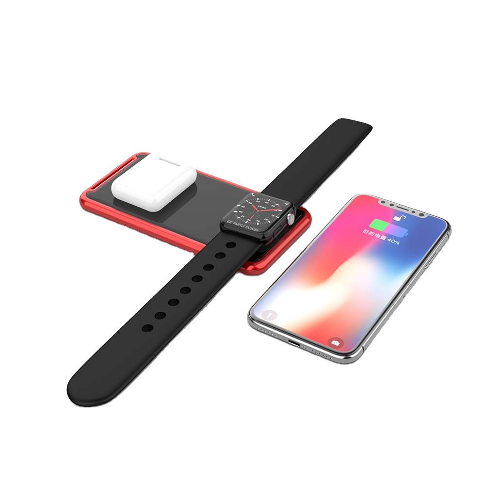 4 в 1 Беспроводное зарядное устройство с технологией Qi, 10 Вт подставка для iPhone 11 Pro Xs Max Xr X Airpods Pro Apple Watch 5 4 3 2 1 быстрая зарядка док-станция