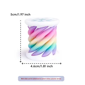 Fidget Spinner en EVA imprimé en 3D, structure spirale tridimensionnelle, anti-stress, éducatif, bicolore, effet tourbillon - Product Image 4