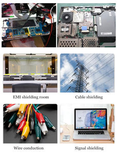 Un rollo de plata Faraday RF tela conductora tela cinta adhesiva Blindaje EMI para ordenador portátil teléfono móvil LCD Cable reparación niñas - Product Image 6