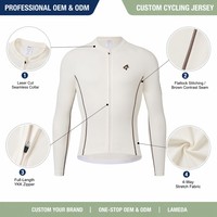 Fabricant de maillots de cyclisme à manches longues avec logo personnalisé OEM, coupe aérodynamique légère, évacuation de l'humidité, maillot de vélo de route, vente en gros, faible MOQ