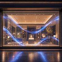 Écran LED transparent sur mesure pour projets publicitaires sur vitrine