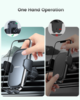 Support de téléphone pour voiture à rotation à 360 degrés réglable, vente chaude en usine, avec matériau ABS flexible, étui épais