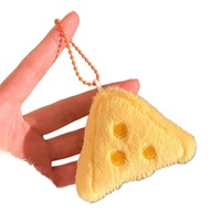 Porte-clés pendentif en peluche Baguette Fromage, cadeau promotionnel, accessoire de sac, rembourrage en coton PP, 10 cm, à partir de 14 ans