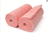 Isolation en fibre de verre rose fine, laine de verre douce en coton, isolation pour plafond