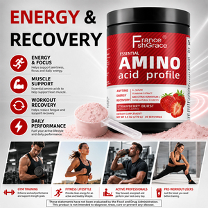 Customized Shecome Amino Acid Profile Powder Strawberry Flavour Supplement for Immune System Support for Adults Amino Energy - Product Image 4