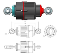 Actuador Lineal de Imán Permanente sin Escobillas de Alta Potencia 48V CC 2000N 150mm/s 300W 3000RPM Servomotor de Servicio Pesado para Robot Humanoide