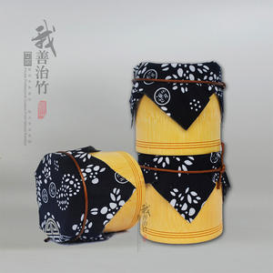 Tube à thé en bambou écologique personnalisé avec motif floral/design traditionnel, petit emballage artisanal pour le stockage du thé - Product Image 2