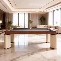 Luxe Moderne Chêne Bois Massif 2-en-1 Multifonctionnel 6ft 7ft 8ft 9ft Table de Billard Tennis Top Snooker Tables de Billard à Vendre