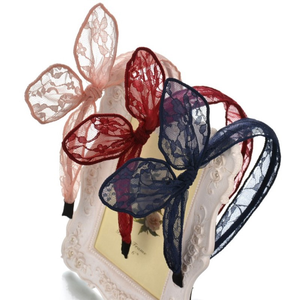 Japanese-Style Soft Girl <strong>Lace</strong> <strong>Headbands</strong> with Bows Cute Accessories for Parties and Hair Clips on Sale for Beginners - Product Image 2