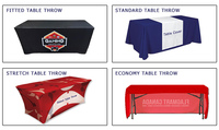 Service d'impression personnalisé nappe ajustée colorée de 6 pieds nappe extensible nappe rectangulaire avec logo imprimé