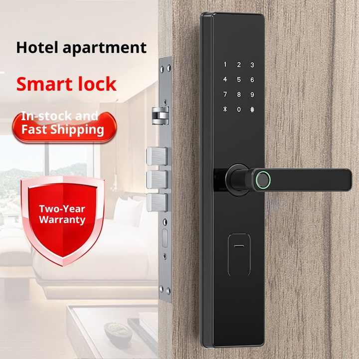 Homestay Apartment Smart Door Lock for Wood Door with WiFi & Cloud ...