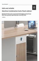 Boîte de rangement modulaire convertible moderne en bois de bouleau et aluminium pour cloison de bureau, avec tiroirs, tailles personnalisées 2, 4, 6, pour poste de travail central du personnel
