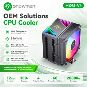 SNOWMAN MX96V4 Recién llegado ARGB Fan 90mm <span class=keywords><strong>Tiny</strong></span> Pc Case Fan Cooling OEM Juego de computadora <span class=keywords><strong>CPU</strong></span> Cooler Best Reviewed ARGB Fan Heatsink - Product Image 4