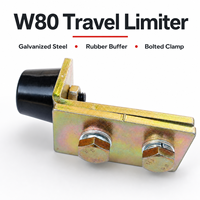 Galet de guidage longitudinal galvanisé W80 pour rail de porte coulissante industrielle